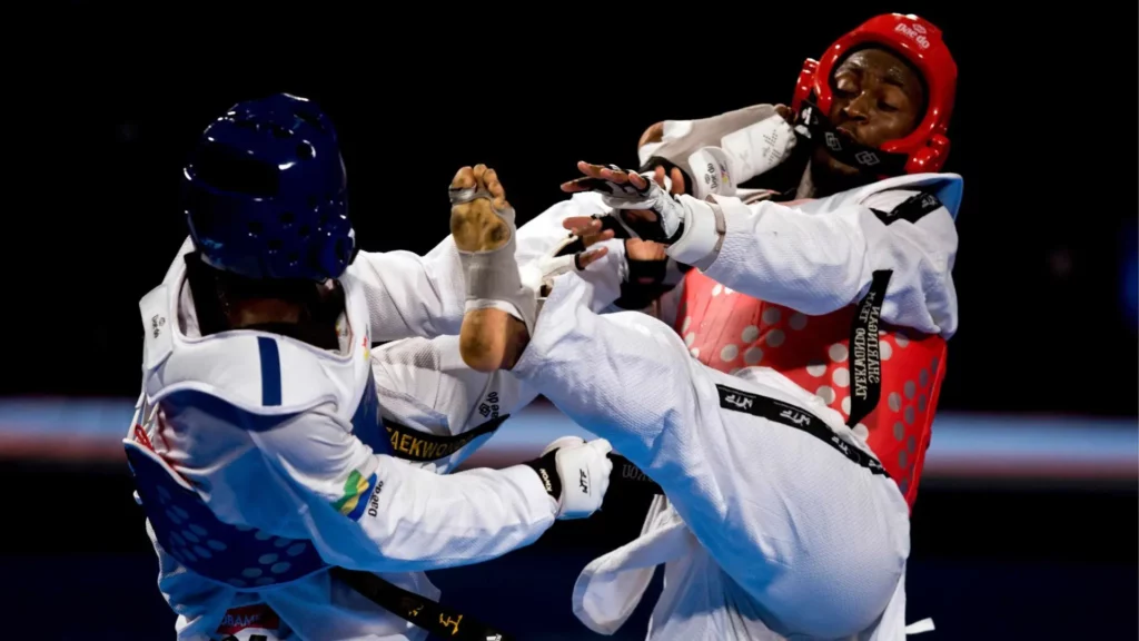 combattants de taekwondo